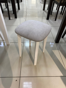 Табурет 1 белый/грета смок