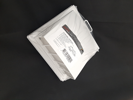 Выход стенной вытяжной с обратным клапаном 150х150 с фланцем D100, ASA, бел (20)