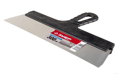 шпатель фасадный ЗУБР 300 мм, пластиковая ручка, нержавеющий (10077-30)
