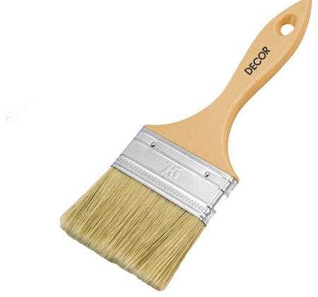 Кисть пл. "Суббота" 75х14 мм, свет. смеш. ворс, пласт. ручка (12/144/288)