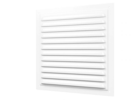 1212МЭ, Решетка вентиляц вытяжная стальная с покрыт полимер эмалью 125х125 (100)