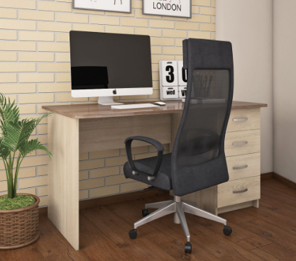 Стол письменный Сити-4 (Дуб сонома/дуб сакраменто) 1450*748*650