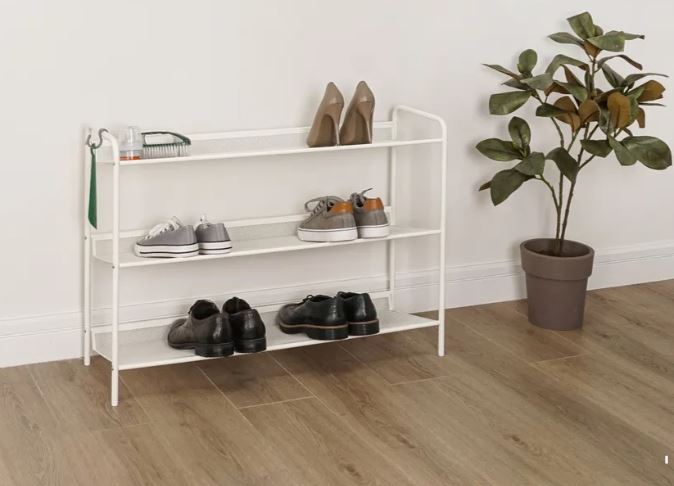 Подставка для обуви 3-х полочная "Женева 33" (Белый)															