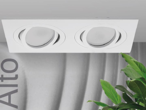 Светильник точечный двойной Белый WOLTA под лампу GU5.3 ALTO