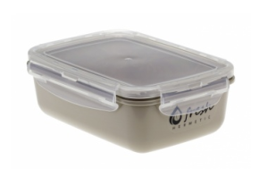 Емкость д/продуктов "Фреш" 0,8л прямоуг. Капучино/ Фисташковый(15) М1422