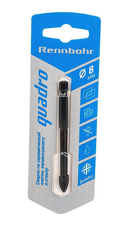 Сверло по керамике  8,0мм "RB" Quadro