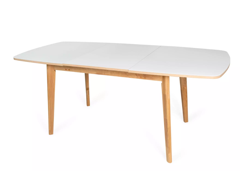 Стол Солярис-2 В 1250(550)840 белое, подстолье 4H-10 морилка светлая