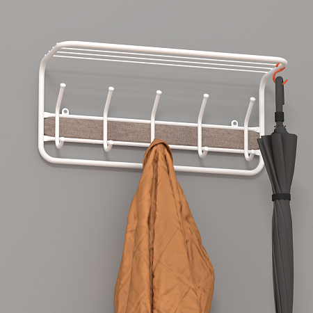 Вешалка с полкой "Уют 21" (Белый)