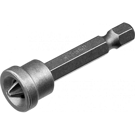 Бита ЗУБР "Мастер" Phillips, с ограничителем, 50 мм, тип хвостовика E 1/4", Cr-V, 1 шт в слайде (25)