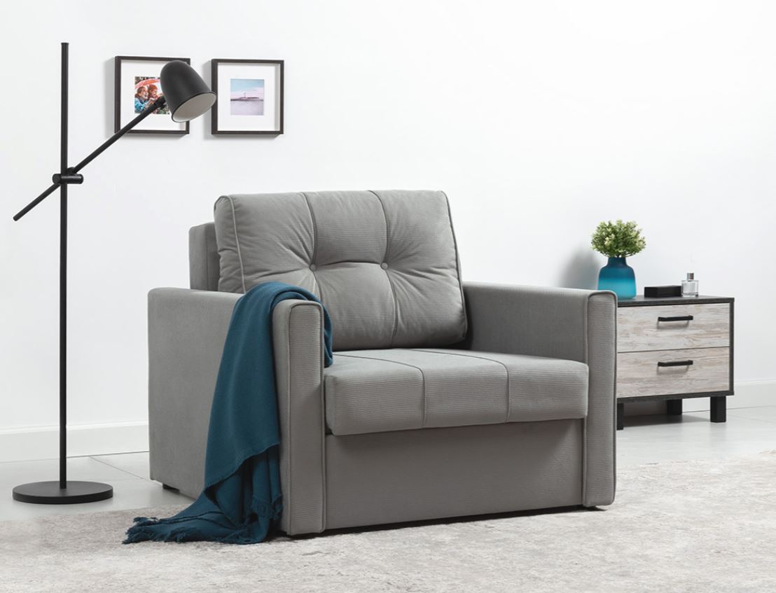 Кресло - кровать Лео (Арт. ТК 362 Тори 61 велюр (серебристый серый))																						