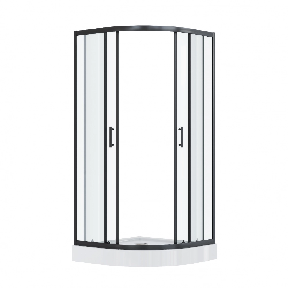 Душевое ограждение Вэлия 90*90*195 полукруг. черный