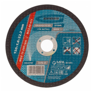 Круг отрезной по металлу, 150 х 1,6 х 22,2 мм, WA46TBF// Gross(10/100)***