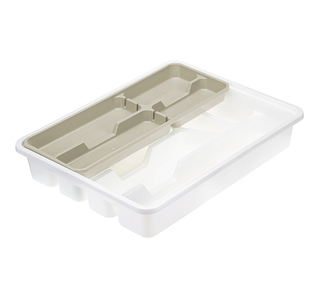 Лоток д/столовых приборов 2-х уровневый 310*400*70мм Латте (11) М1146