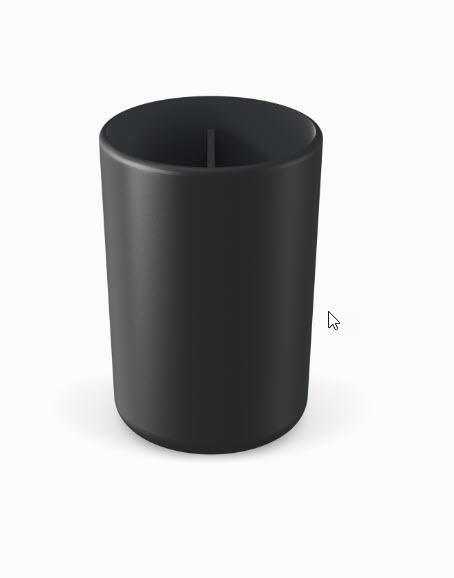 Стакан д/зубных щеток Flux Черный графит (18)