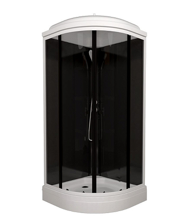 Душевая кабина Нова (88*88) А" низкий поддон, черный(_1_)