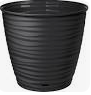 Кашпо "Saffron" D176мм 2,6л с/п Черный (24) 221610230/02