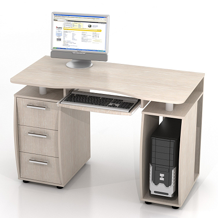 Компьютерный стол Дрофа КС-12М Дуб беленый