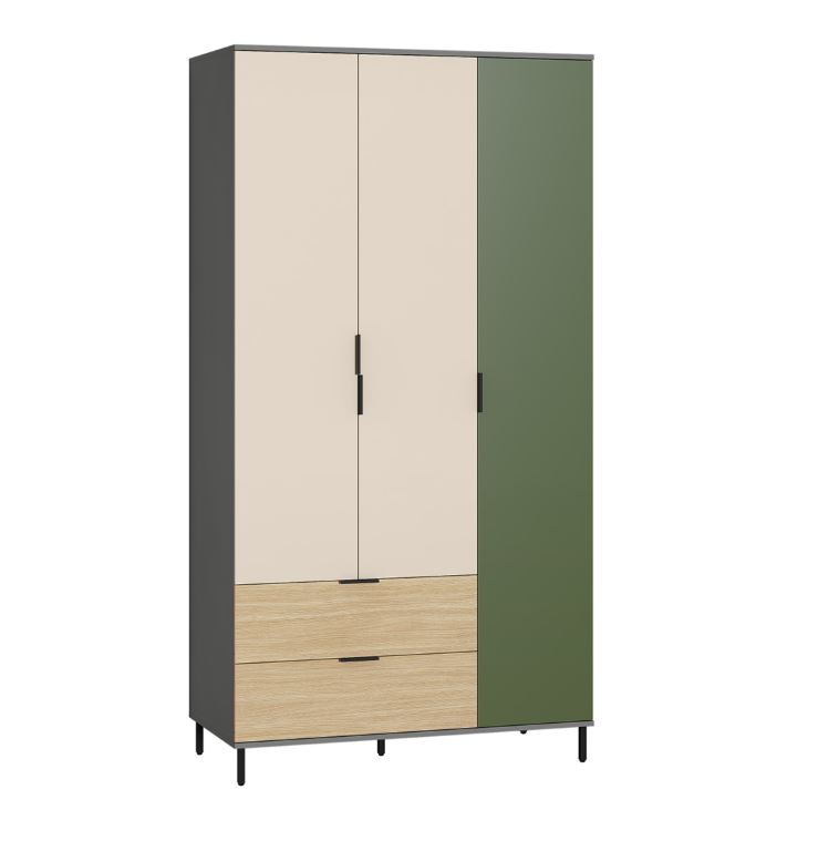  Шкаф Марвэл 16.317.03 (Темно - серый U2601, Сатин 7045 SU, Плэйн, Дымчатый Зеленый K521)											