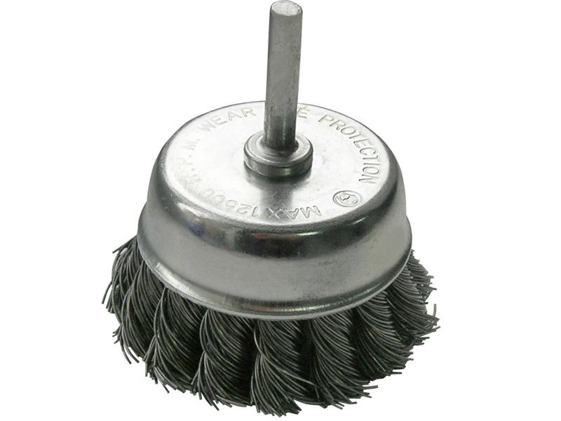 Корщетка-насадка для дрели тип чашка 70 мм витая FIT