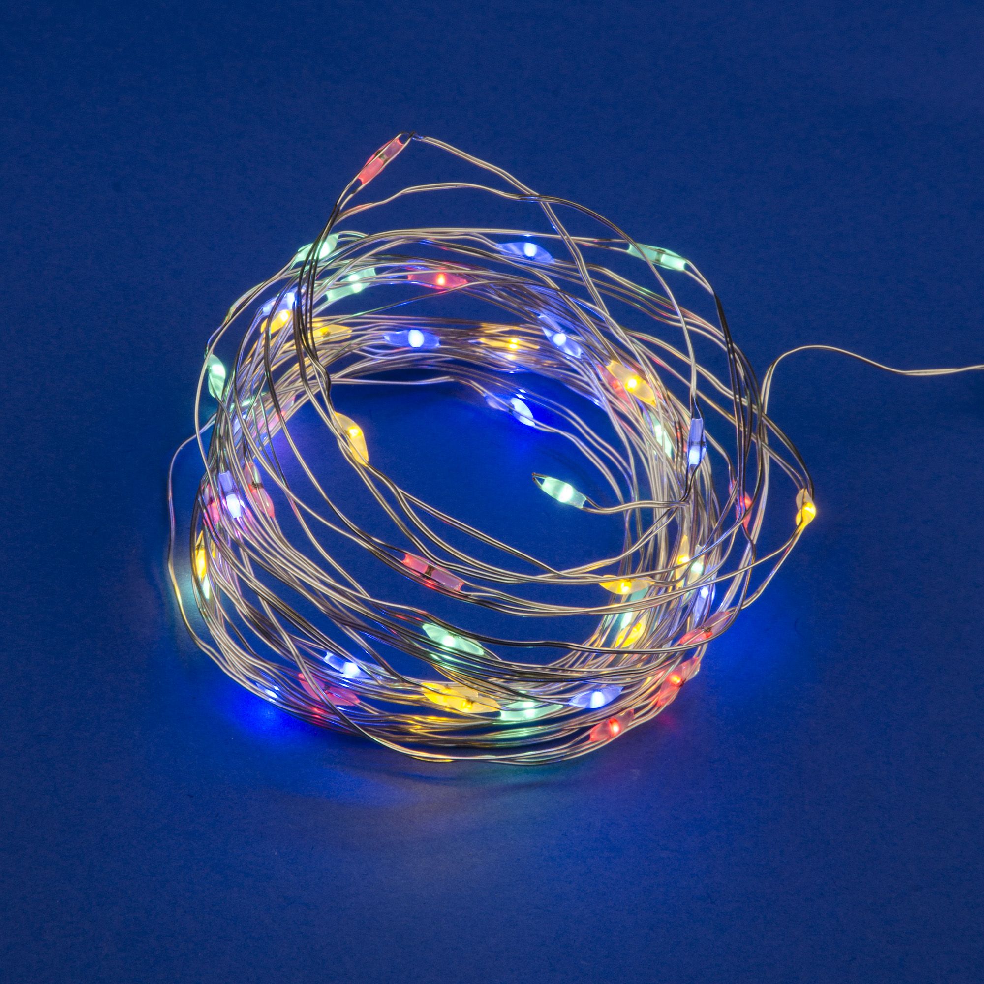 Гирлянда светодиодная на батарейках 2AA (не в/к), «Роса», 5м. ULD-S0500-050/SCB/2AA MULTI IP20 DEW