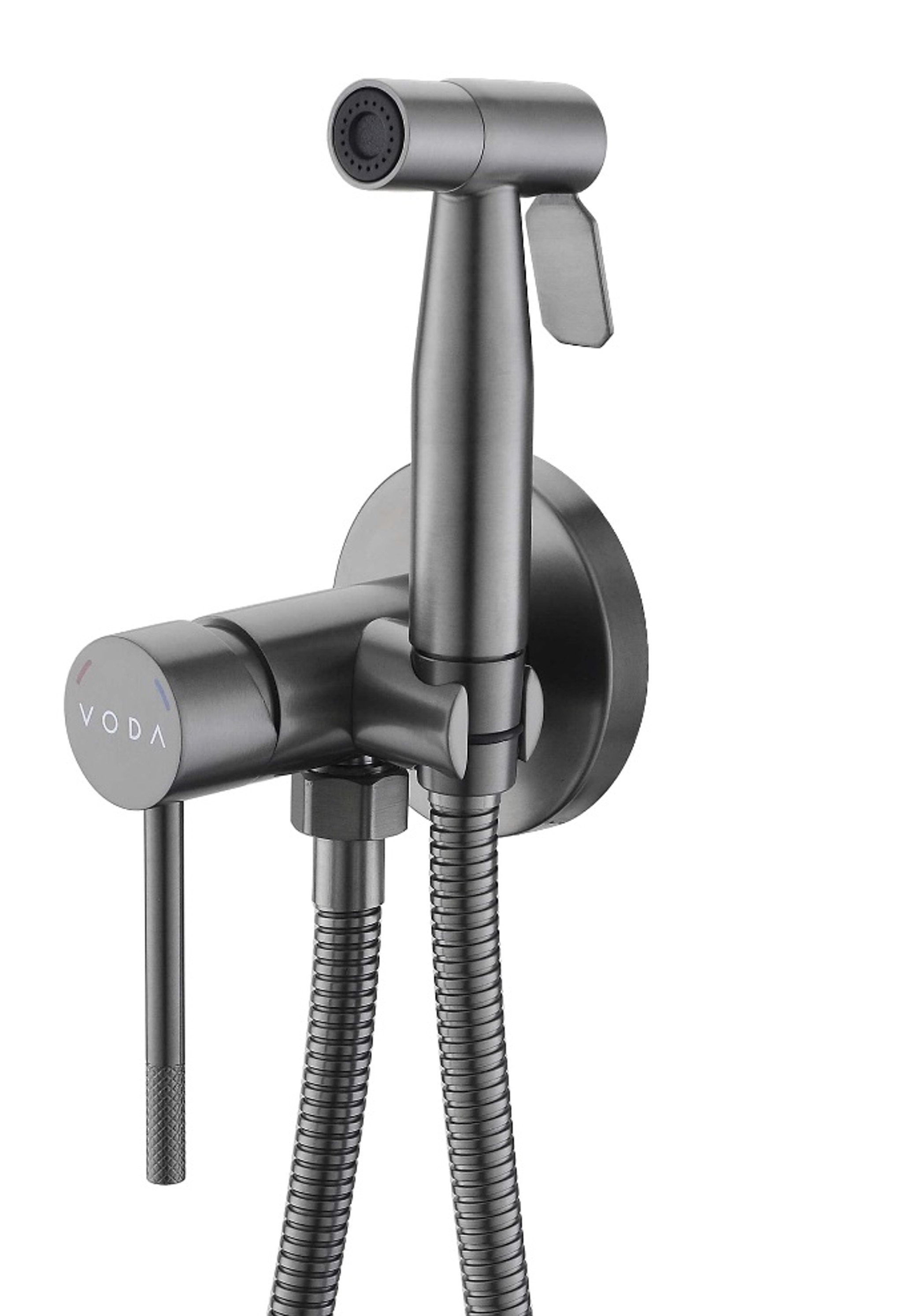 Смеситель скрытого монтажа Vessel с гигиеническим душем,темно-серый, арт. VSL01GM, VODA