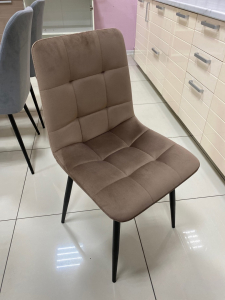 Кресло ТИФФАНИ, каркас черный КОНФЕТТИ КОРИЦА