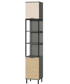  Стеллаж Марвэл 16.426 (Темно - серый U2601, Сатин 7045 SU, Плэйн)														