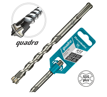 Бур SDS 12x160 + Rennbohr Quadro 4 грани