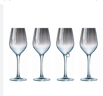 Набор бокалов для вина СЕЛЕСТ СЕРЕБРЯНАЯ ДЫМКА 4шт 350мл