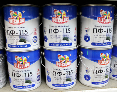 Эмаль ПФ-115 Бежевый 5кг Olecolor Глянц. купить в интернет магазине Вегос-М в Ангарске