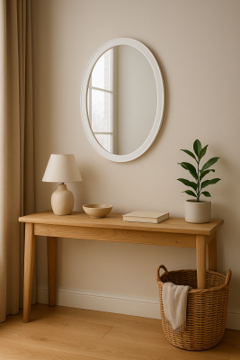 Зеркало овальное 49х69 Белое, арт 1/176023 купить в интернет магазине Вегос-М в Ангарске