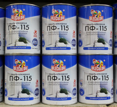 Эмаль ПФ-115 Бежевый 0,8кг Olecolor Глянц. купить в интернет магазине Вегос-М в Ангарске