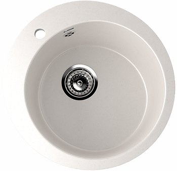 Мойка Ulgran U-405 кругл 495мм бел 331(_1_)