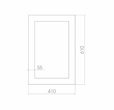 Зеркало "Венге" 410х610 купить в интернет магазине Вегос-М в Ангарске
