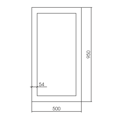 Зеркало "Дуб" 500х950  купить в интернет магазине Вегос-М в Ангарске