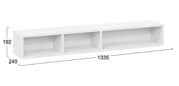  Полка настенная Агата  (Белый ясень)																