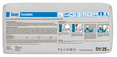 Клей плиточный 25кг Флизен KNAUF купить в интернет магазине Вегос-М в Ангарске