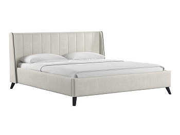 Кровать двойная Мелисса 180 С Тори 56 велюр* (светло-бежевый)(основание+дно+механизм)