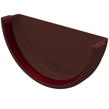 Заглушка желоба универсальная, шоколадный GL Standart 120/87 ПВХ (72)