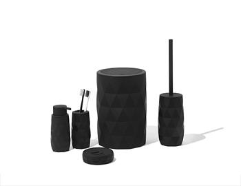 Мыльница Black Edge черный, акрил