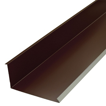 Планка примыкания нижняя 250х122х2000 (ПЭ-01-8017-0,45) шок-кор