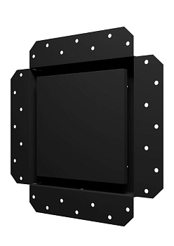 Решетка вентиляционная SGR 200х100 окраш.сталь Matt black ERA (8)