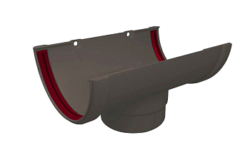 Воронка желоба, графит GL Standart 120/87 ПВХ (20)