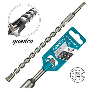Бур SDS 20x400 + Rennbohr Quadro 4 грани