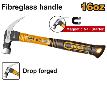 Молоток-гвоздодёр 450 гр SUPER INGCO HCH81016
