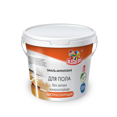 Эмаль акриловая для пола золотистый (2.5 кг) Olecolor купить в интернет магазине Вегос-М в Ангарске